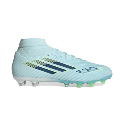 (W) adidas F50 Sparkfusion League Mid FG AG 'Almost Blue Dusky Petrol Hi-Res Yellow'