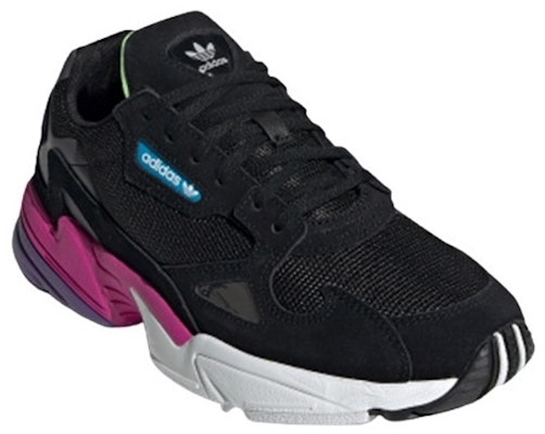 (Women) adidas Falcon 'Black Shock Pink' CG6219 Lookbook (Women) adidas Falcon 'Black Shock Pink' CG6219