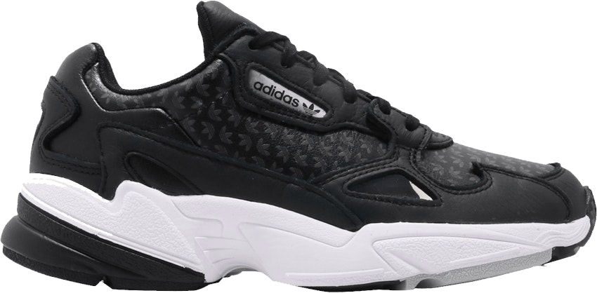 Adidas falcon 2025 black and silver