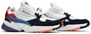 (Women) adidas Falcon Putih Kristal Biru Navy CG6246