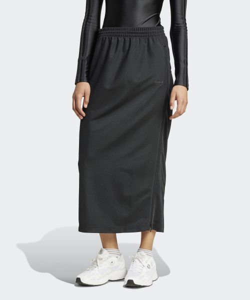 (Women) adidas Firebird Zip-Up Maxi Skirt - Black IW5518