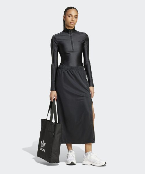 Lookbook (W) adidas Firebird Zip-Up Maxi Skirt - Hitam IW5518