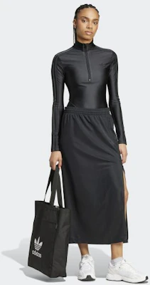 (W) adidas Firebird Zip-Up Maxi Skirt - Hitam IW5518 Lookbook (W) adidas Firebird Zip-Up Maxi Skirt - Hitam IW5518