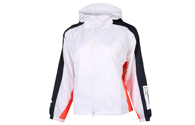 (Women) adidas Fleece-Lined Colorblock Hooded Jacket - White FI6732