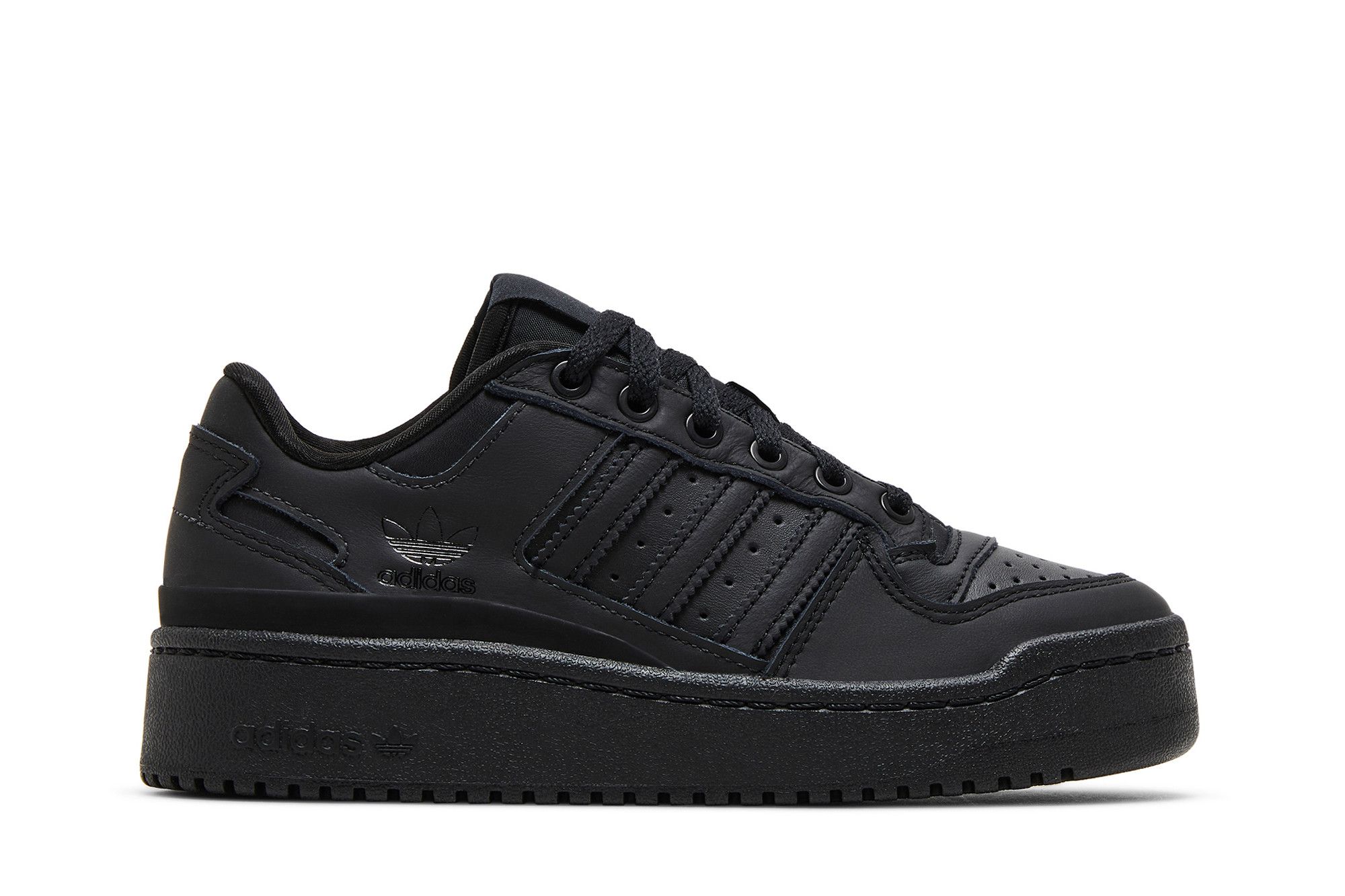 (Women) adidas Forum Bold Stripes 'Triple Black' ID6844