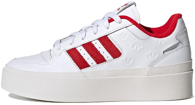 (Women) adidas Forum Bonega 'Allover Debossed Trefoils - White Scarlet' IG9678 Buy (Women) adidas Forum Bonega 'Allover Debossed Trefoils - White Scarlet' IG9678