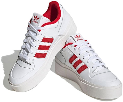 (Women) adidas Forum Bonega 'Allover Debossed Trefoils - White Scarlet' IG9678 Lookbook (Women) adidas Forum Bonega 'Allover Debossed Trefoils - White Scarlet' IG9678