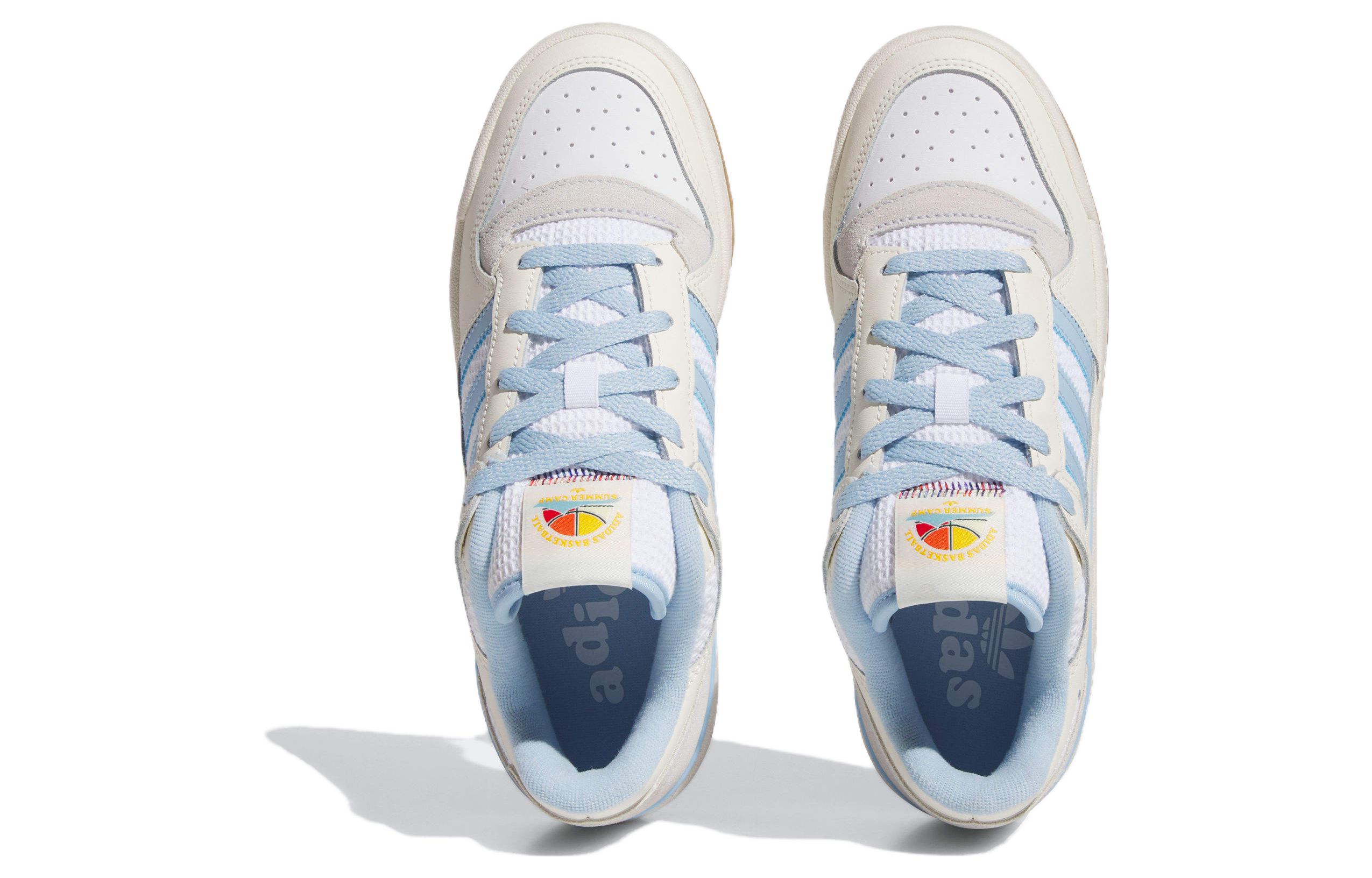 Shop adidas originals FORUM 低筒 舒適 減震 耐磨 板鞋 男女同款 白色