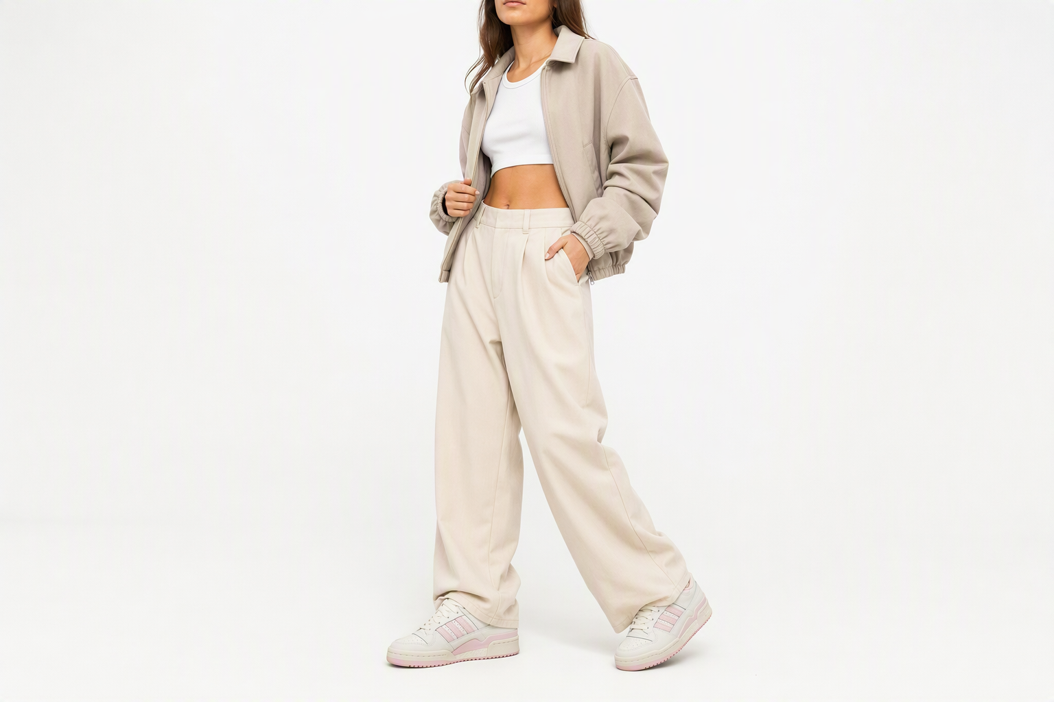Order adidas originals FORUM系列 舒適簡約 防滑減震 低幫 板鞋 女款 白粉