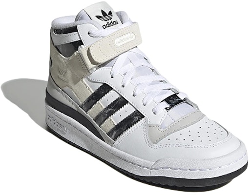 (Women) adidas Forum Mid 'White Black' GY9506 Lookbook (Women) adidas Forum Mid 'White Black' GY9506