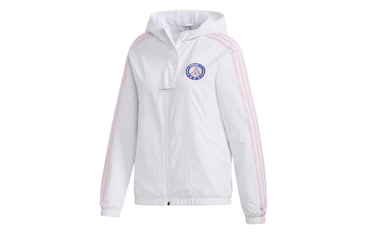 (Women) adidas Full-Zip Windbreaker Hoodie White GP5867