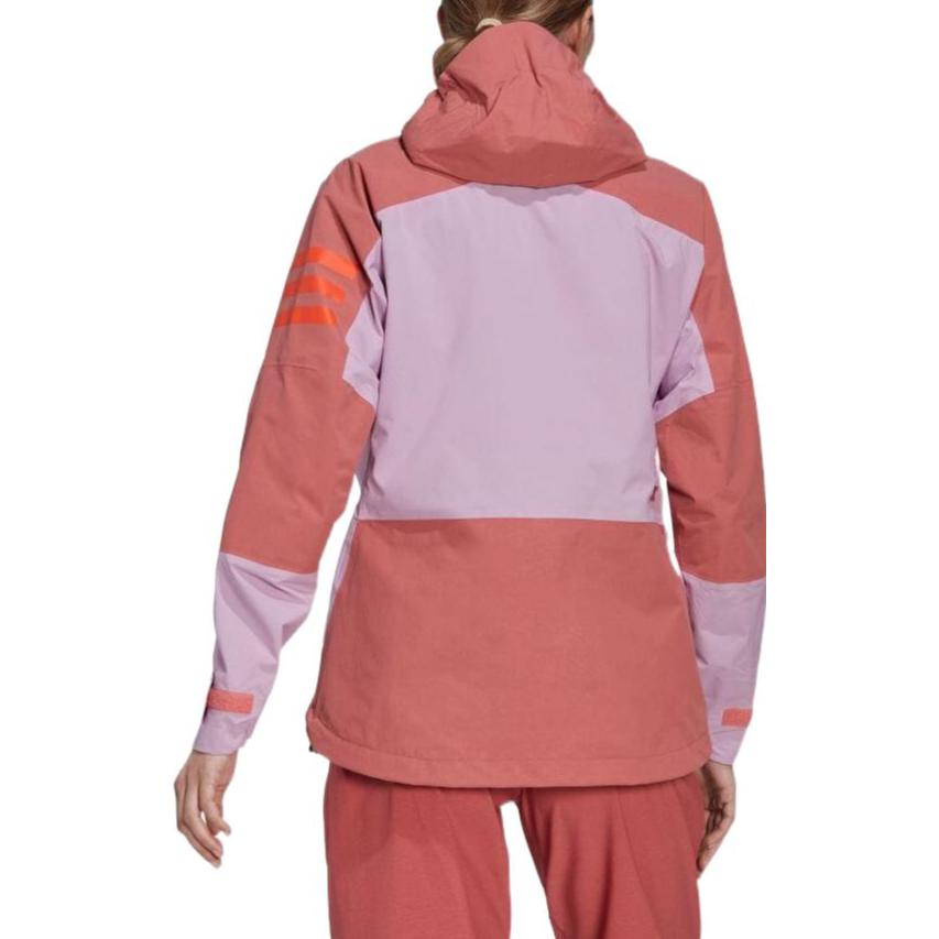 (Women) adidas FW22 Colorblock Print Hoodie Jacket - Pink HH9272 圖 5