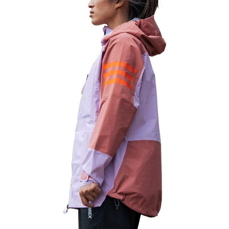 (Women) adidas FW22 Colorblock Print Hoodie Jacket - Pink HH9272 圖 6