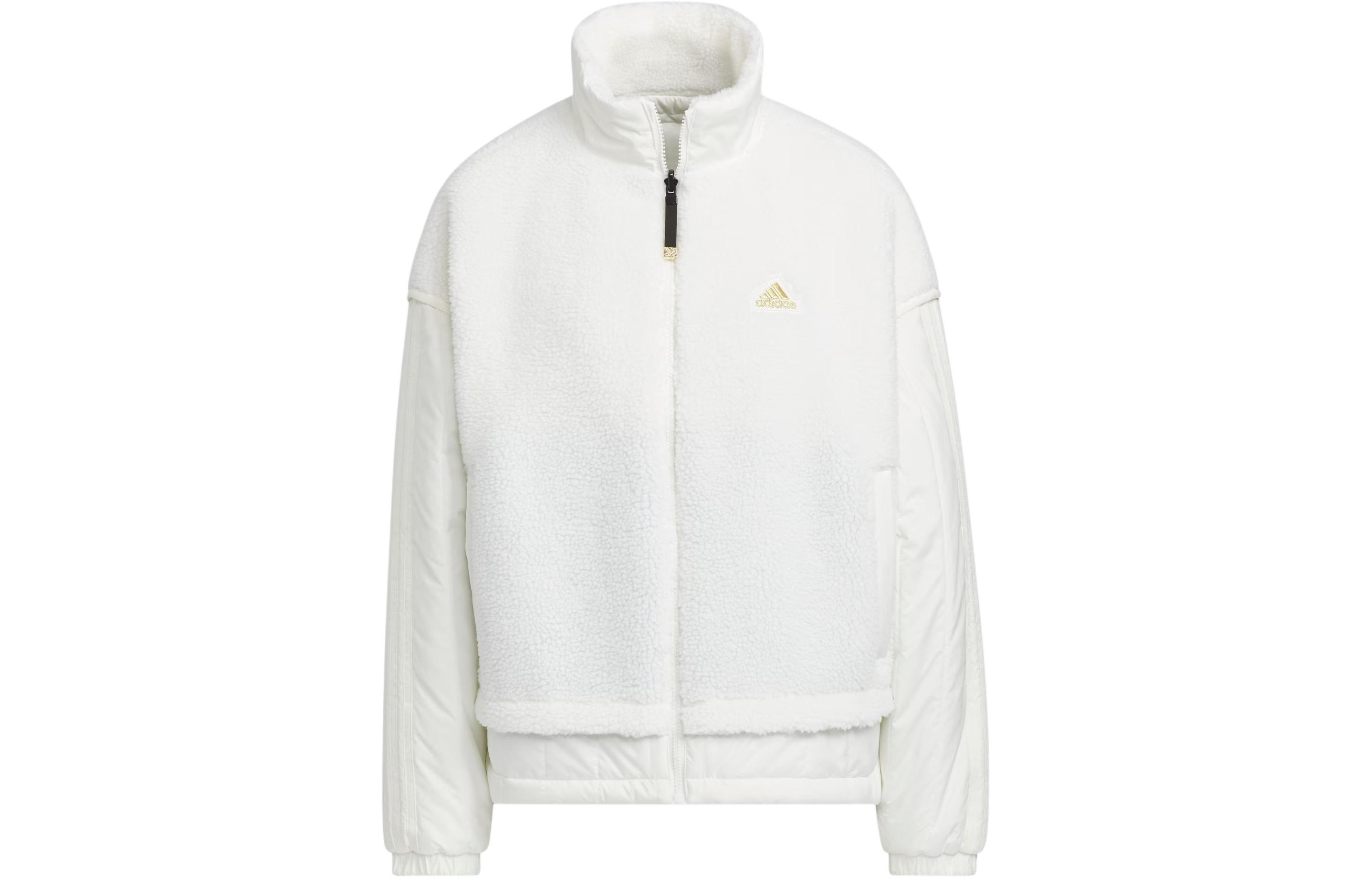 Order (Women) adidas FW23 CNY Dragon Embroidered Reversible Fleece Jacket White IX5957