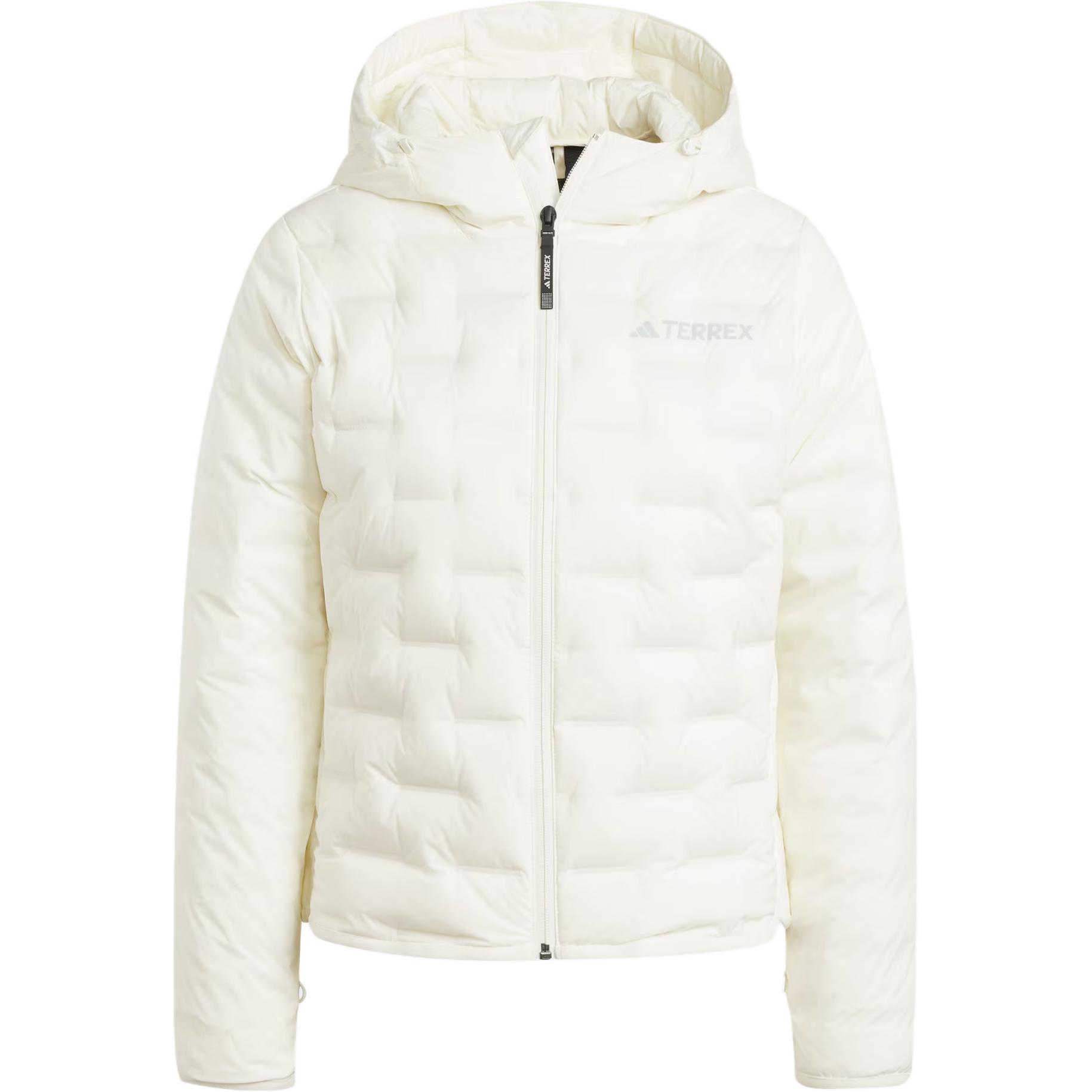 (Women) adidas FW24  Ivory Goose Down Water-Resistant Hooded Jacket Outdoor. IY0063