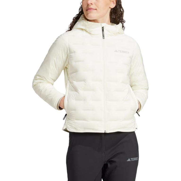 (Women) adidas FW24  Ivory Goose Down Water-Resistant Hooded Jacket Outdoor. IY0063 圖 3