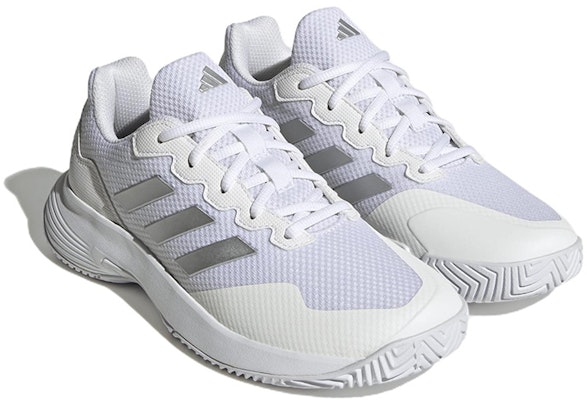 (Women) adidas GameCourt 2.0 'White Silver Metallic' HQ8476 Lookbook (Women) adidas GameCourt 2.0 'White Silver Metallic' HQ8476