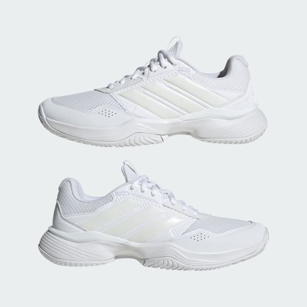 Sizing (W) Adidas Gamecourt 3 Kasut Tenis All-Court Cloud White/Zero Metalik/Cloud White KI3600