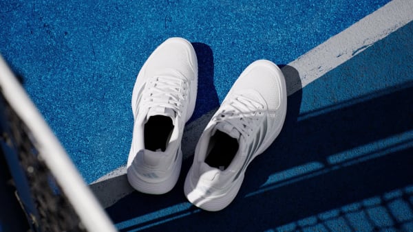 Lookbook (W) Adidas Gamecourt 3 全地形網球鞋 雲白/銀色金屬/冰藍 KI2864