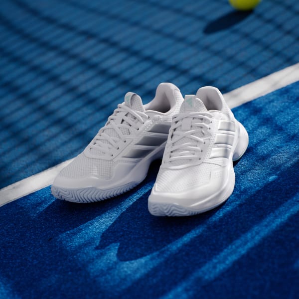 Details for (W) Adidas Gamecourt 3 全地形網球鞋 雲白/銀色金屬/冰藍 KI2864