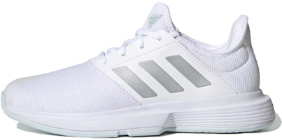 (Women) adidas GameCourt 'White Silver Metallic' FX1558 (Women) adidas GameCourt 'White Silver Metallic' FX1558