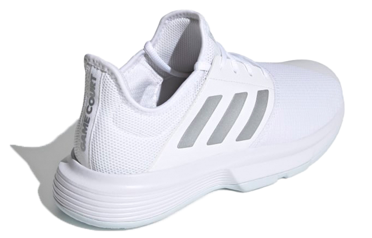 Shop (W) adidas GameCourt ''Bianco Argento Metallizzato'' FX1558