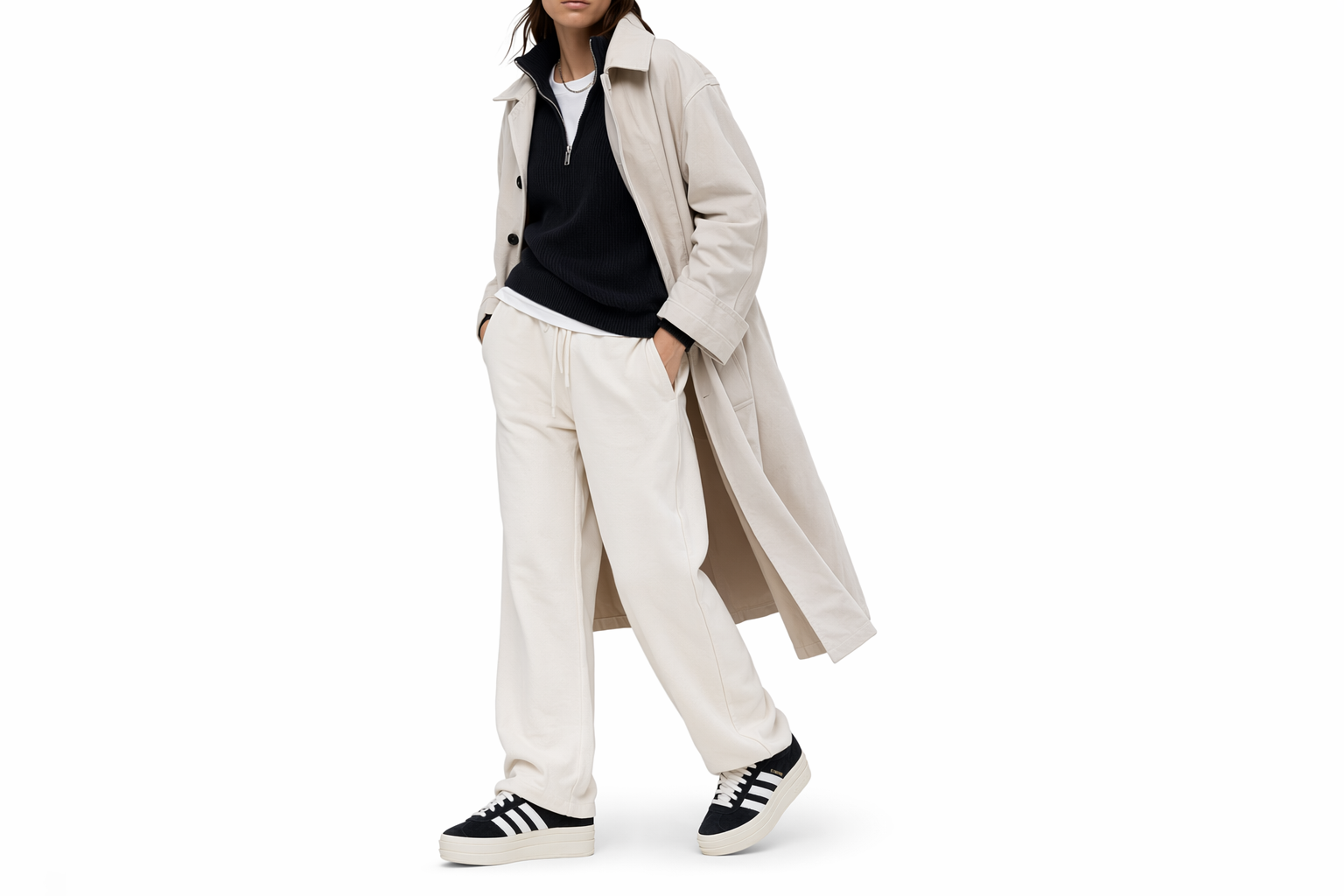 Order (女性) 愛迪達 Gazelle Bold '黑白' HQ6912