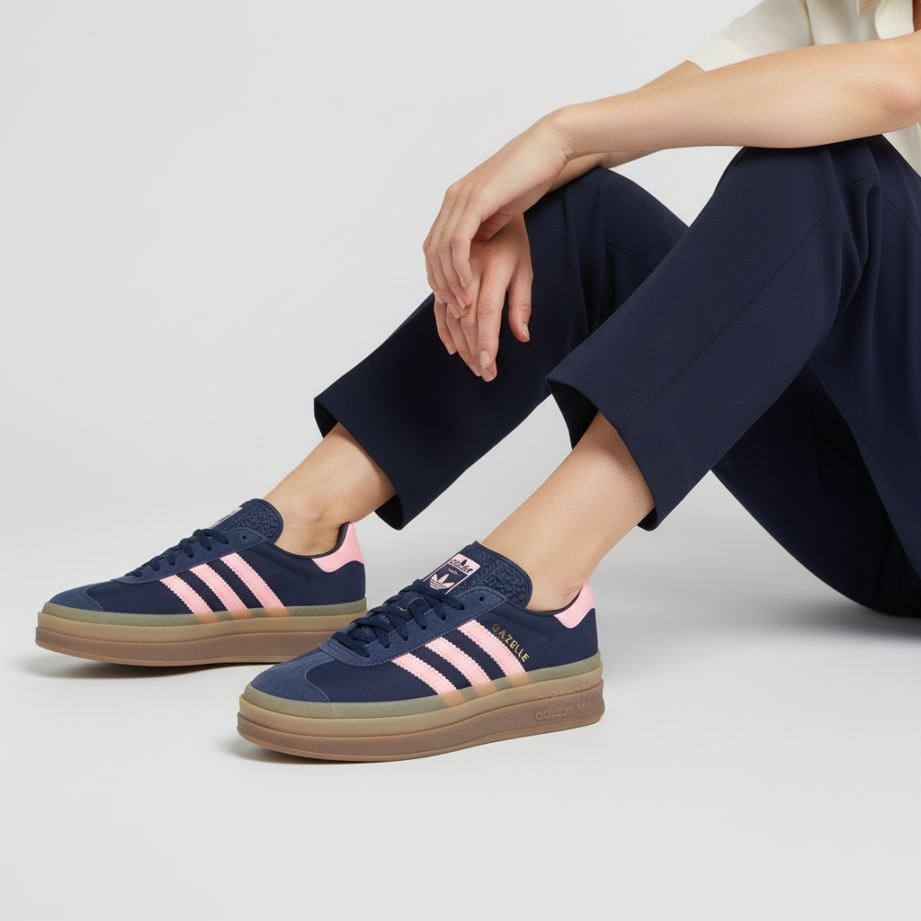 Order (W) adidas Gazelle Bold 'Biru Merah Jambu Bercahaya' IG4390