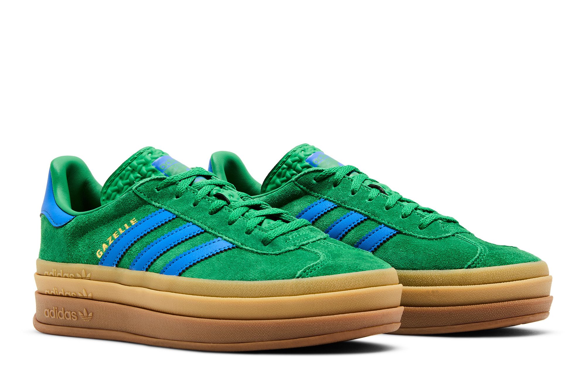 Cheap (W) adidas Gazelle Bold ''Vert Bleu Gum'' IE1370