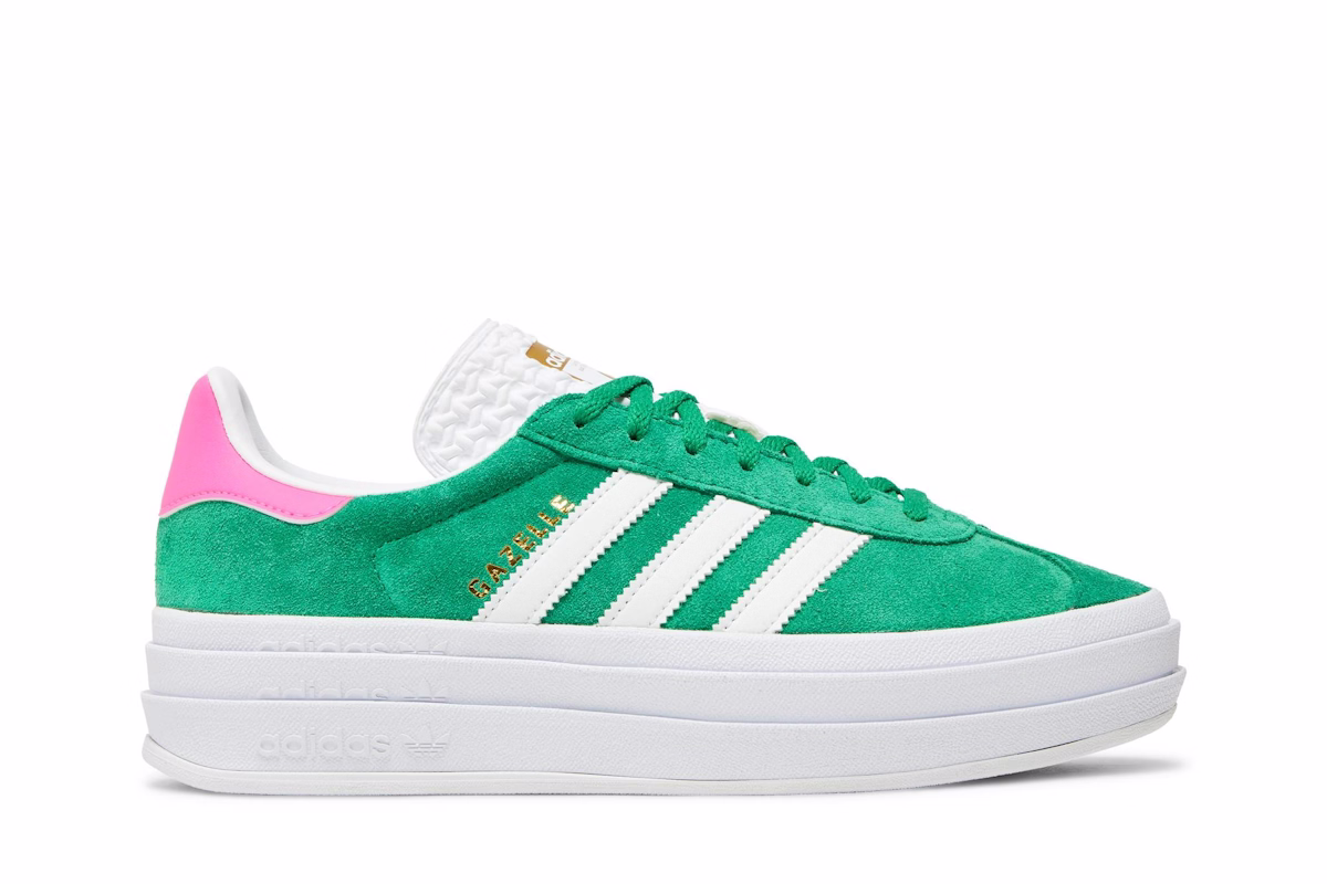 (Women) adidas Gazelle Bold 'Green Lucid Pink'