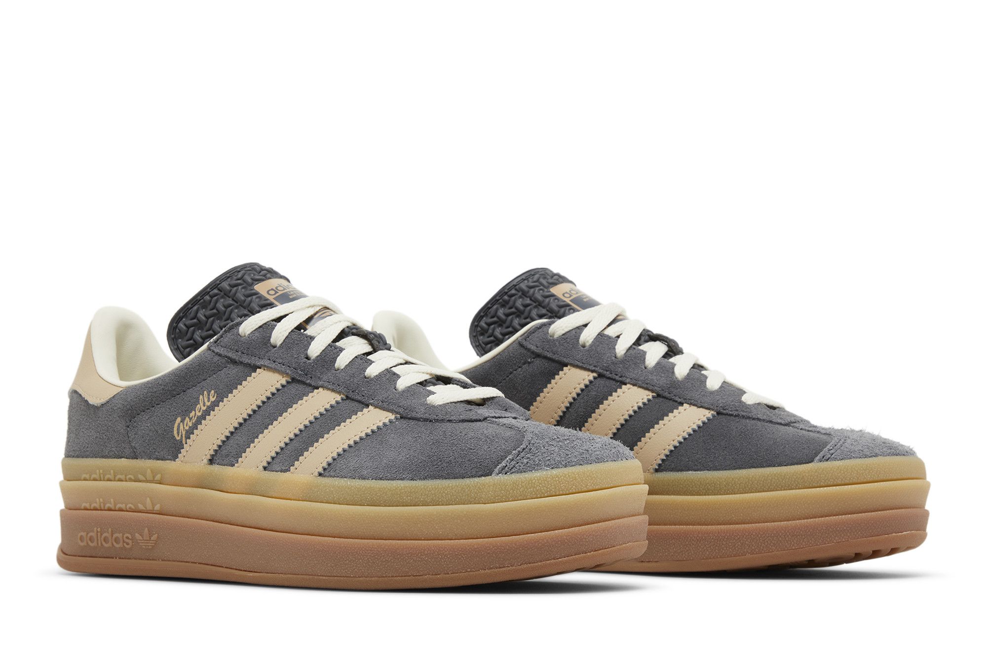 Cheap (W) adidas Gazelle Bold ''Grau Magic Beige Gummi'' IE0428