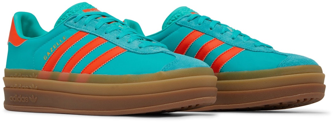 (Women) adidas Gazelle Bold 'Mint Rush Impact Orange' IG4386 Cheap (Women) adidas Gazelle Bold 'Mint Rush Impact Orange' IG4386