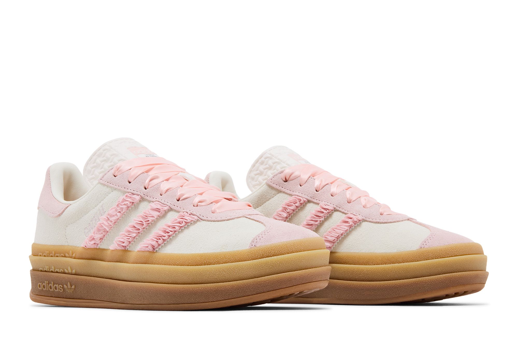 Cheap (Women) adidas Gazelle Bold 'Pink Ruffle Lace' JR8374