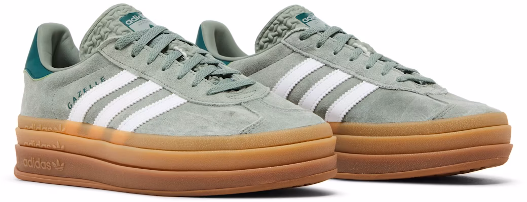 (Women) adidas Gazelle Bold 'Silver Green Gum' ID6998 Cheap (Women) adidas Gazelle Bold 'Silver Green Gum' ID6998