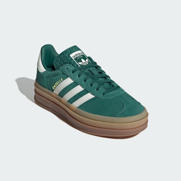 Purchase (Women) Adidas Gazelle Bold  Sneakers Collegiate Green/Off White/Gold Metallic JI0325