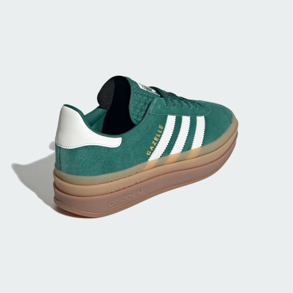 Details for (Women) Adidas Gazelle Bold  Sneakers Collegiate Green/Off White/Gold Metallic JI0325