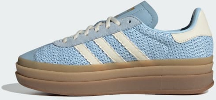 (Women) Adidas Gazelle Bold Clear Sky/Sand Strata/Cream White JS3899 Details for (Women) Adidas Gazelle Bold Clear Sky/Sand Strata/Cream White JS3899