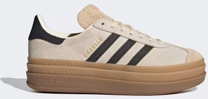 (Women) Adidas Gazelle Bold Cream White/Core Black/Sand Strata JS3892 (Women) Adidas Gazelle Bold Cream White/Core Black/Sand Strata JS3892