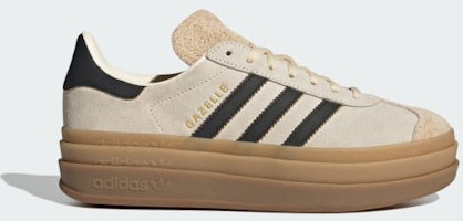 (Women) Adidas Gazelle Bold Cream White/Core Black/Sand Strata JS3892 (Women) Adidas Gazelle Bold Cream White/Core Black/Sand Strata JS3892