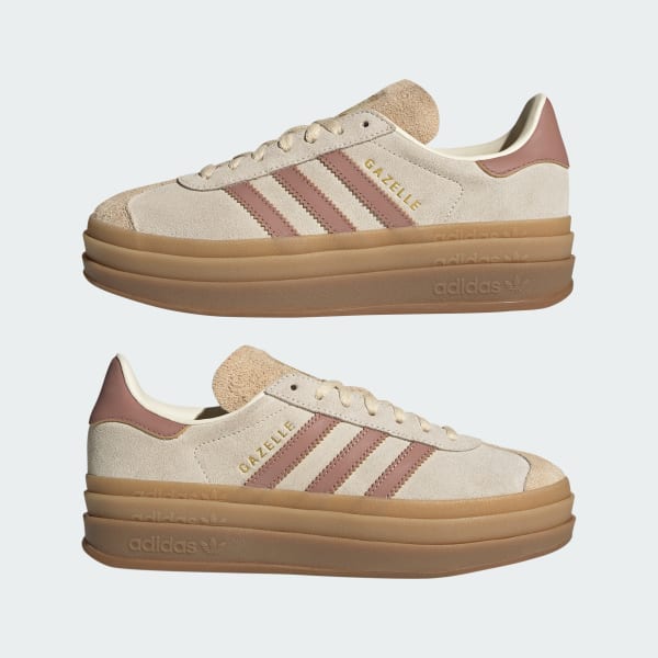 Cheap (W) Adidas Gazelle Bold 米白/暖粘土/沙色 JS3893