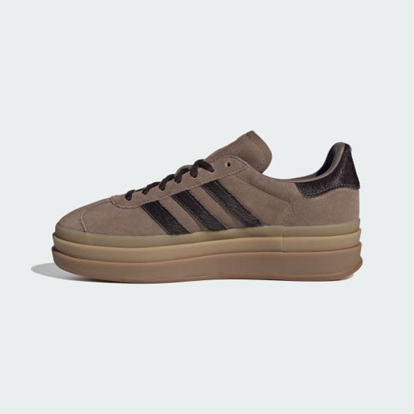 Details for (Women) adidas Gazelle Bold Earth Strata/Aurora Coffee/Gold Metallic IH4202