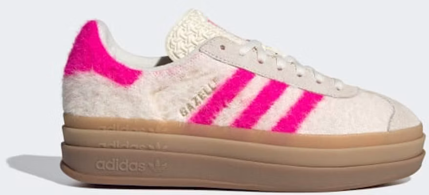 (W) Adidas Gazelle Bold Cream Blanc/Rose Shock/Doré Métallisé Chaussures. JS3908 Buy (W) Adidas Gazelle Bold Cream Blanc/Rose Shock/Doré Métallisé Chaussures. JS3908