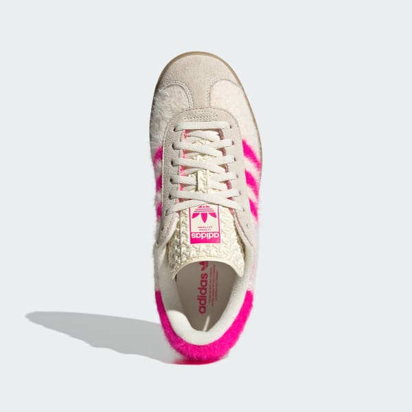 Lookbook (W) Adidas Gazelle Bold Cream Blanc/Rose Shock/Doré Métallisé Chaussures. JS3908
