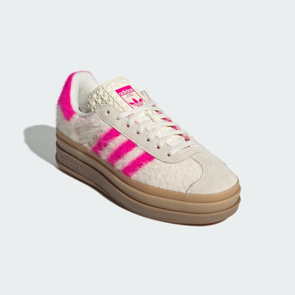 Purchase (W) Adidas Gazelle Bold Cream Blanc/Rose Shock/Doré Métallisé Chaussures. JS3908