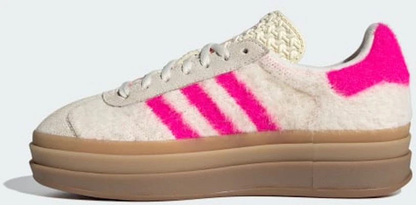 (W) Adidas Gazelle Bold Cream Blanc/Rose Shock/Doré Métallisé Chaussures. JS3908 Sizing (W) Adidas Gazelle Bold Cream Blanc/Rose Shock/Doré Métallisé Chaussures. JS3908