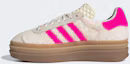 Sizing (W) Adidas Gazelle Bold Cream Blanc/Rose Shock/Doré Métallisé Chaussures. JS3908