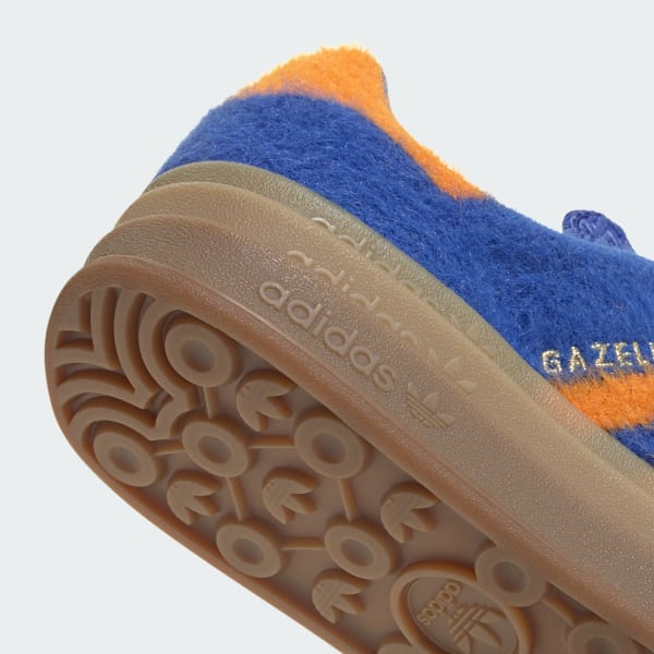 (W) Adidas Gazelle Bold Shoes Hi-Res Blue/Bright Orange/Gold Metallic 圖 8