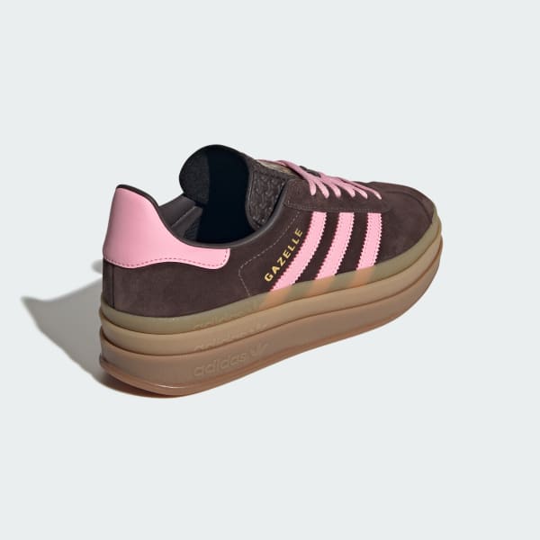 Details for (W) Adidas Gazelle Bold Aurora Coffee/Pink/Gold Kasut Sneakers. IH6786