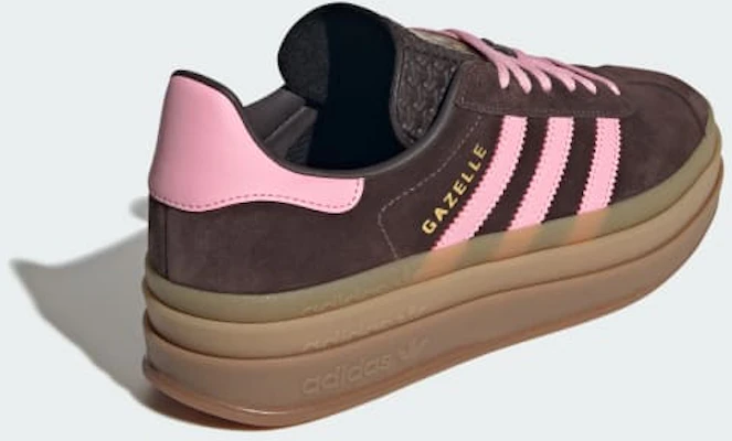 (W) Adidas Gazelle Bold Aurora Coffee/Pink/Gold Kasut Sneakers. IH6786 Details for (W) Adidas Gazelle Bold Aurora Coffee/Pink/Gold Kasut Sneakers. IH6786