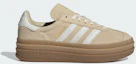 Buy (Women) adidas Gazelle Bold Stone Khaki/Cream White/Gold Metallic IH4201
